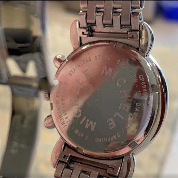 ❌SOLD❌ MICHELE CSX DIAMOND BEZEL CHRONOGRAPH WATCH - Picture 10 of 10